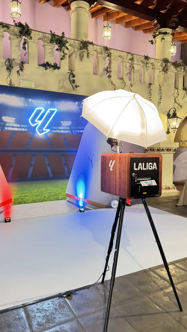 Fotomaton personalizado Barcelona para evento de La Liga