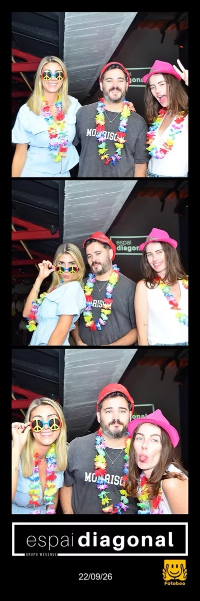 Magic mirror photo booth photo strip from the Espai Diagonal opening