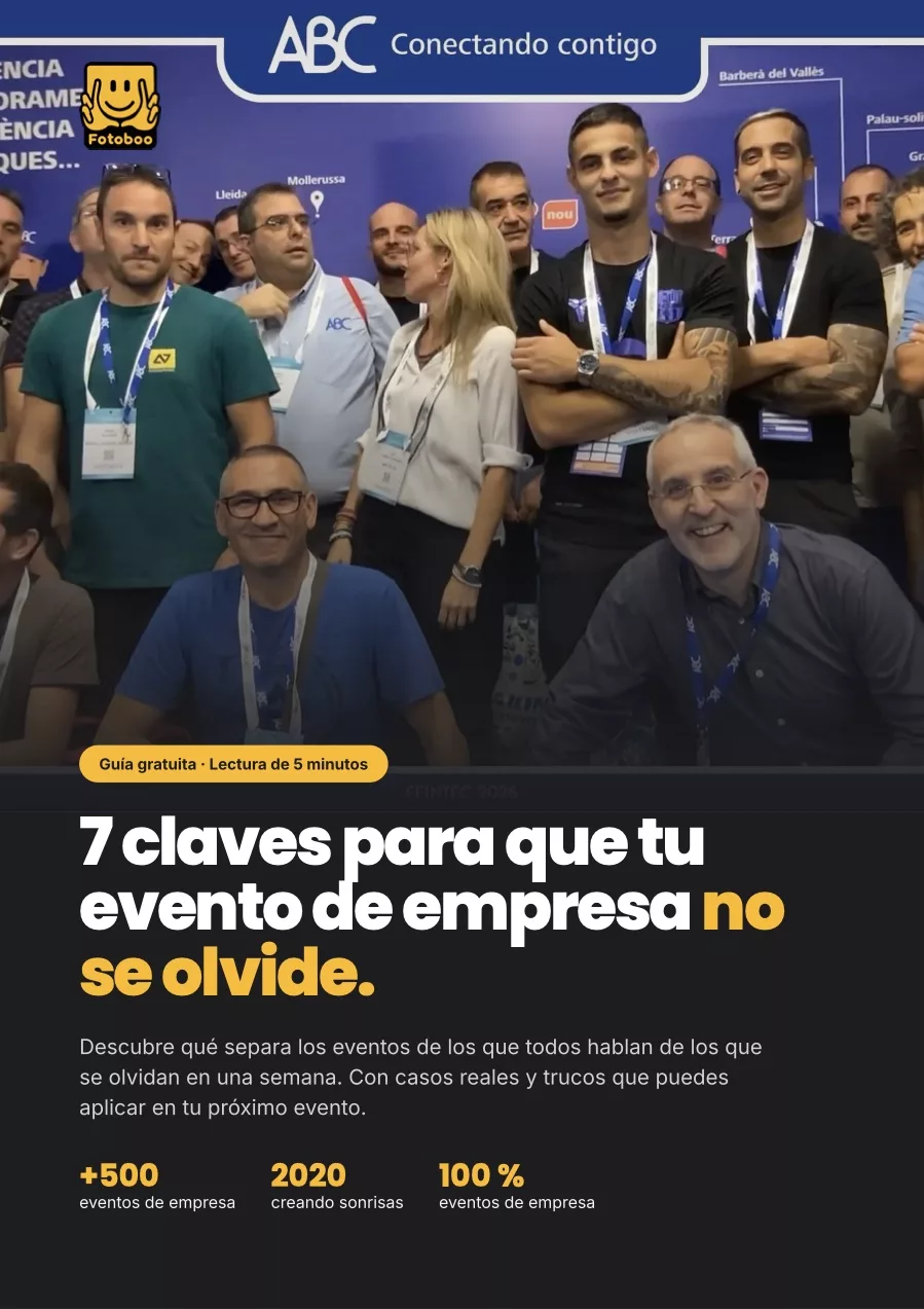 Portada de la guía 7 claves para que tu evento de empresa no se olvide